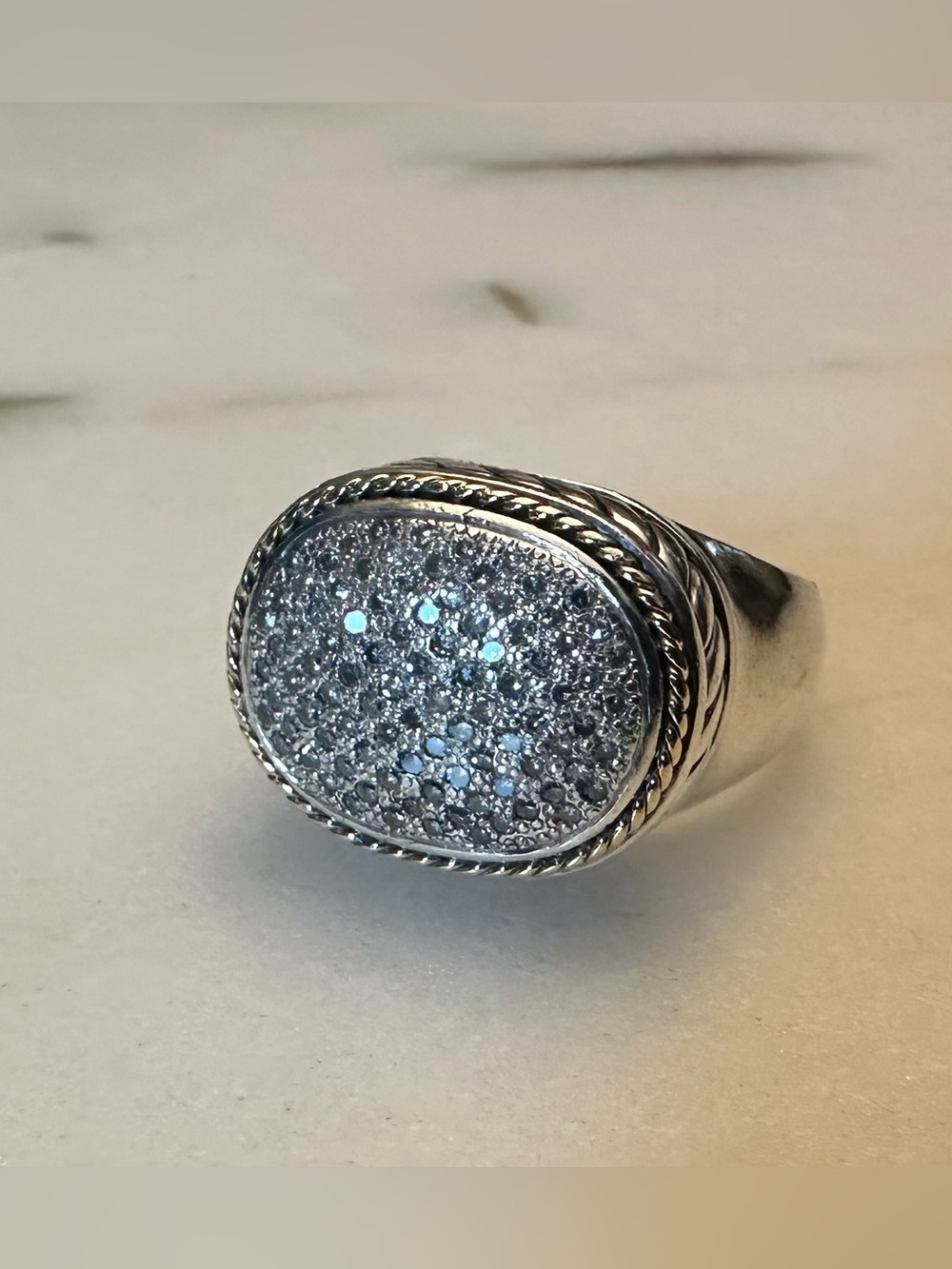EFFY Diamond Pavรฉ Ring with Gold Accent
